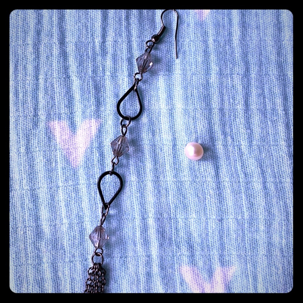 3-Pc Set, 2 Pearls & 1 Chain Earring Set